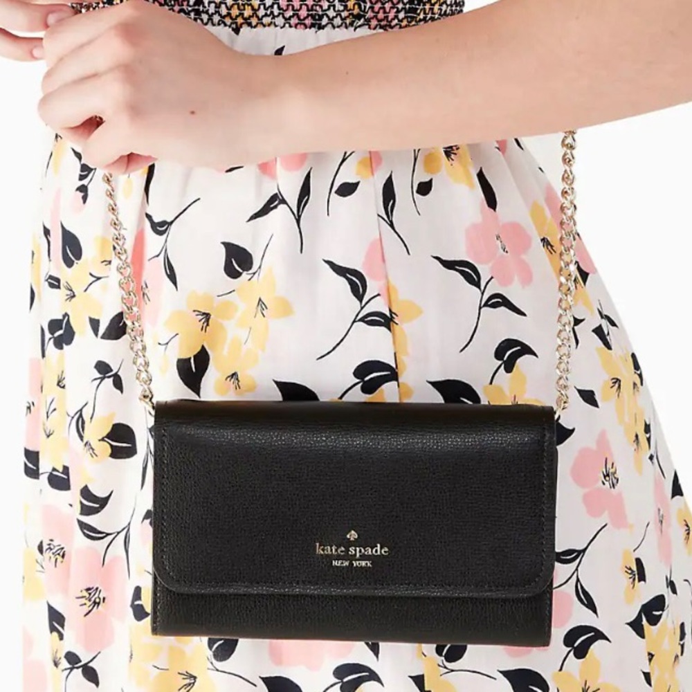 Kate Spade Darcy Chain Wallet Crossbody Black